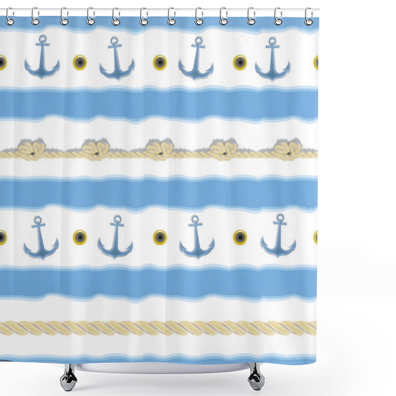 Personality  Sea, Travel Borders, Background Shower Curtains