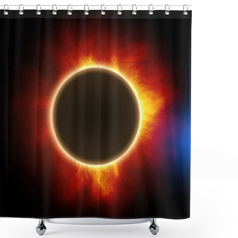 Personality  A Total Solar Eclipse Illustration Shower Curtains