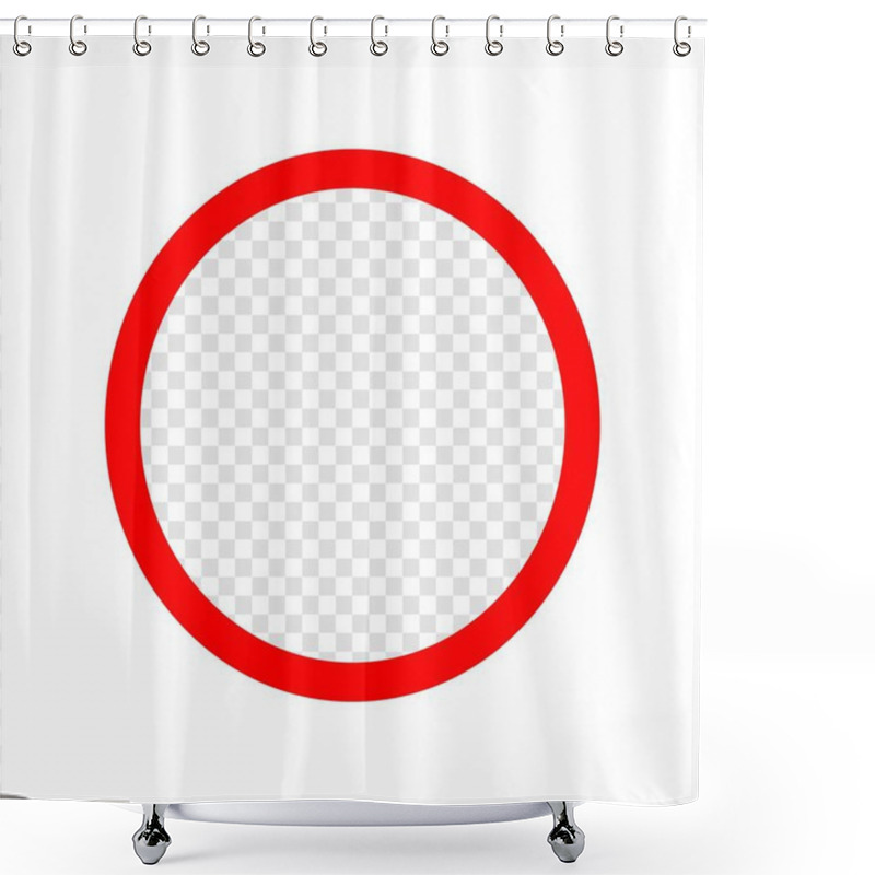 Personality  Circle Shape Red Design Element Vector  Shower Curtains