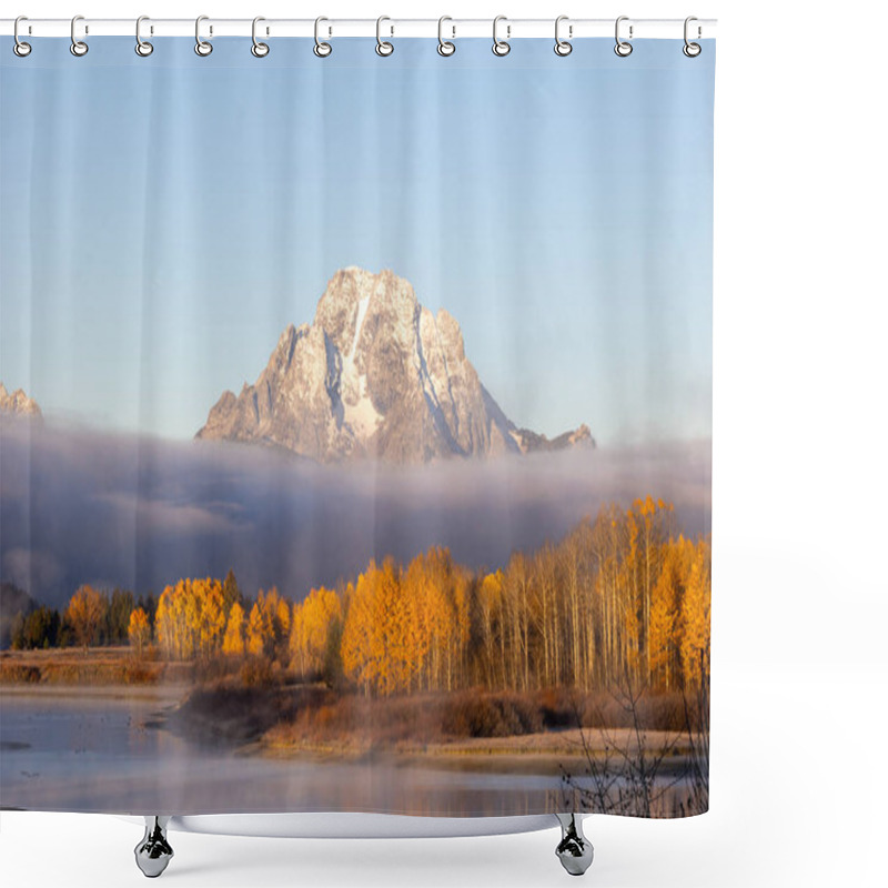 Personality  Sunrise At Oxbow Bend In Grand Teton National Park Shower Curtains