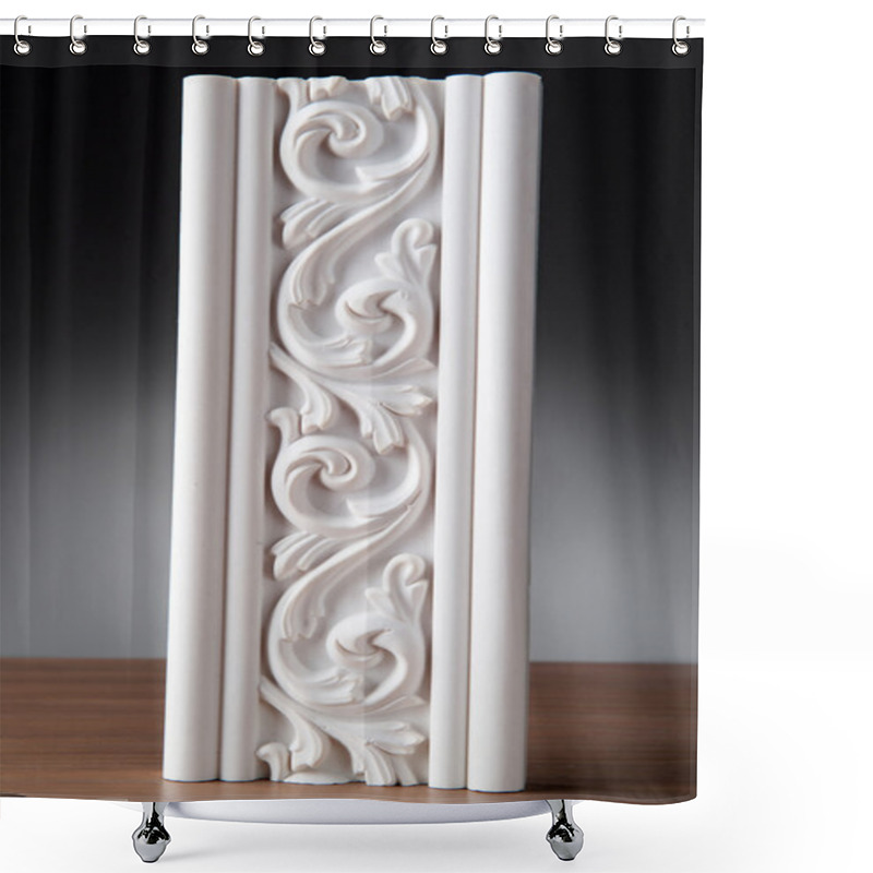 Personality  White Stucco Modling Shower Curtains