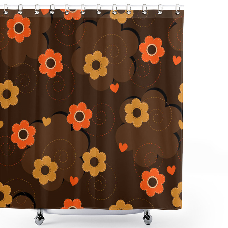 Personality  Flower Background Shower Curtains