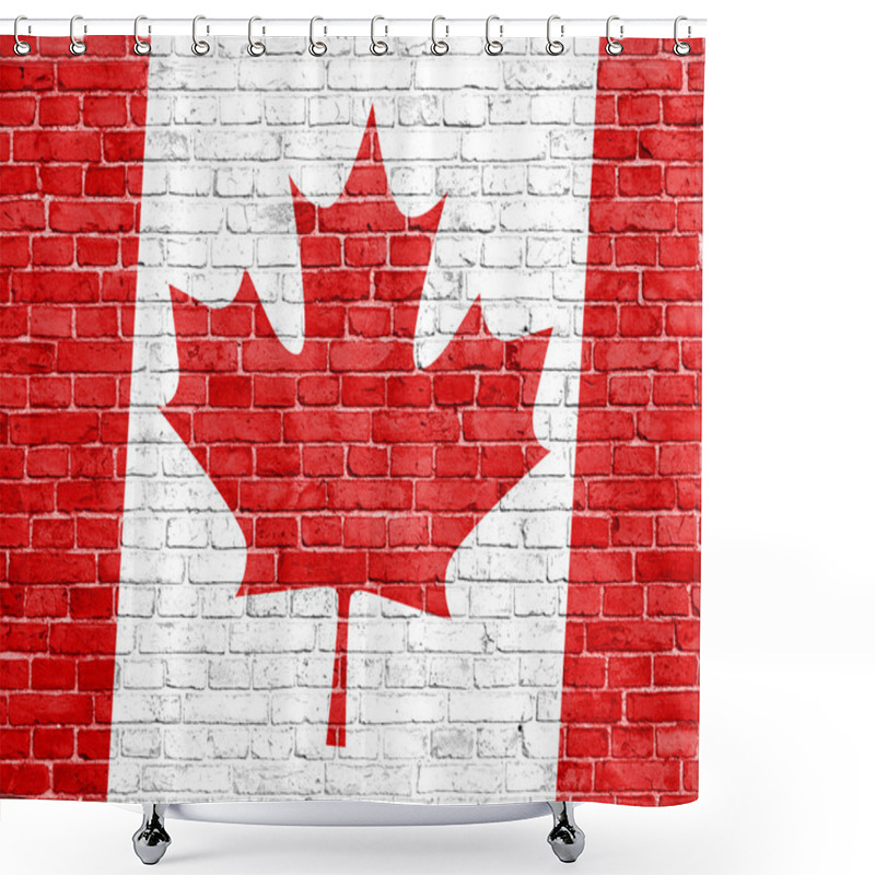 Personality  Grunge Canada Flag Shower Curtains