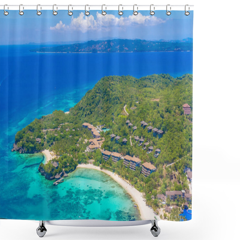 Personality  Aerial View Of Boracay Island, Philippines Shower Curtains