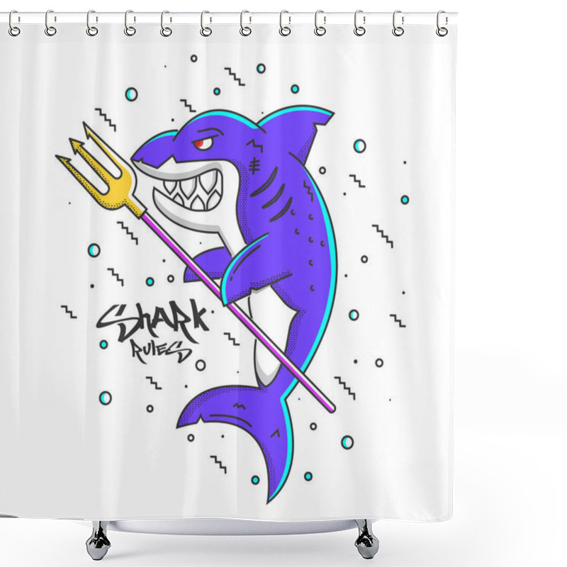 Personality  Shark Rules Shower Curtains