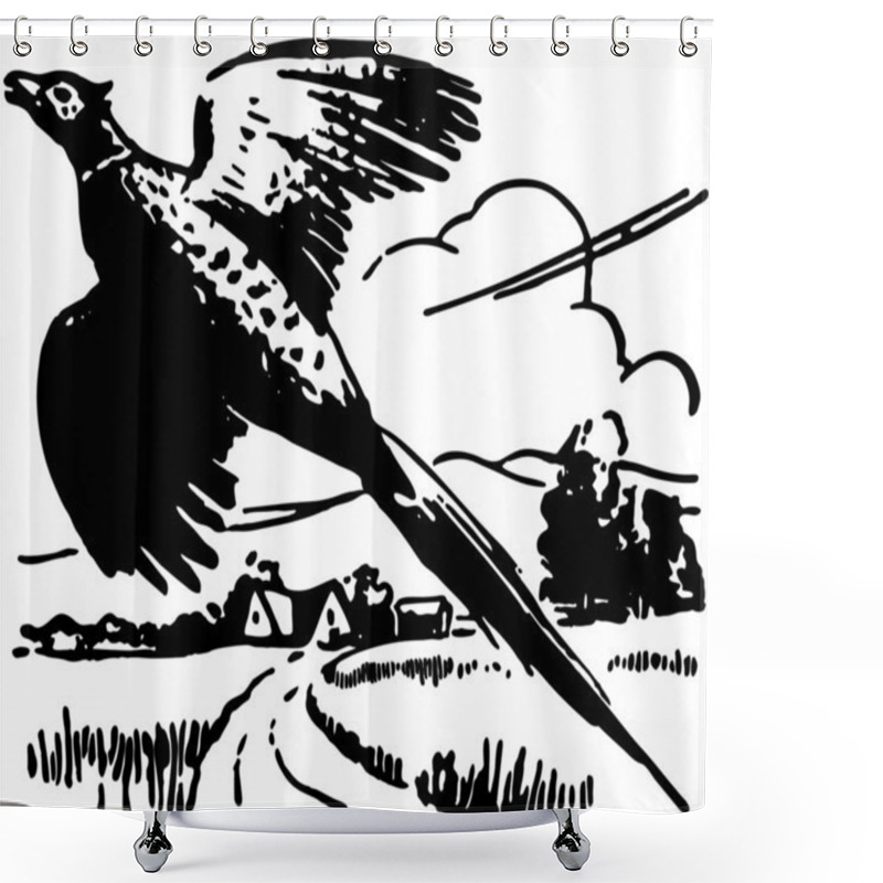 Personality  Pheasant Shower Curtains