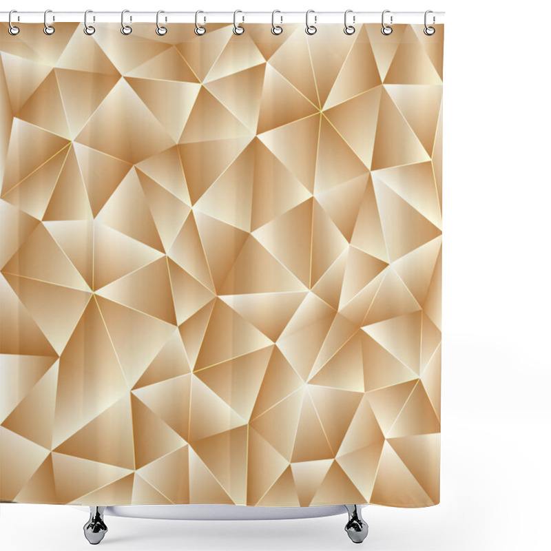 Personality  Light Beige Polygonal Background Shower Curtains