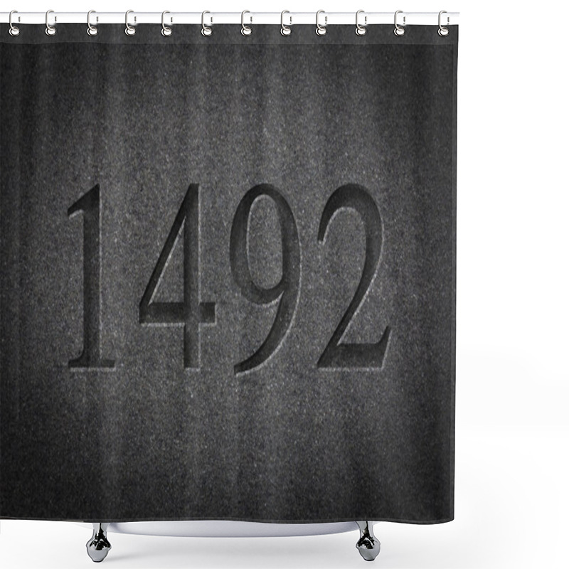 Personality  Engraved Historical Year 1492 Shower Curtains