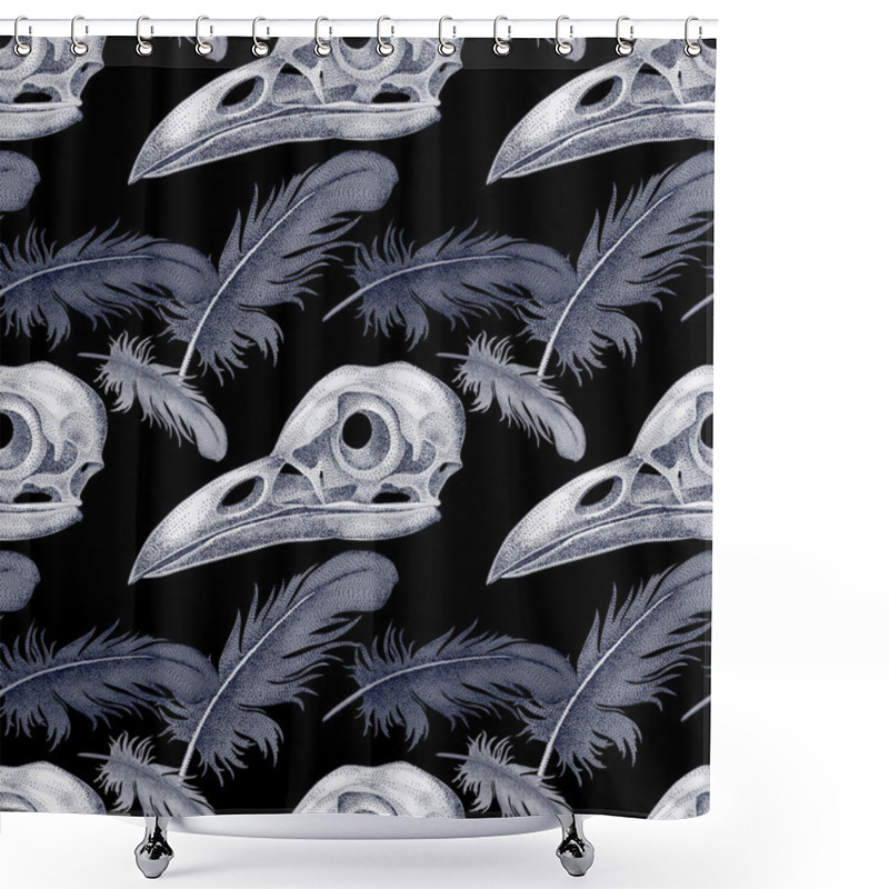 Personality  Seamless Background With Skulls. Shower Curtains