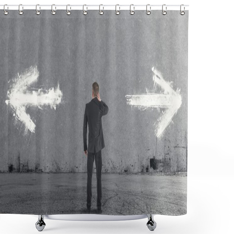 Personality  Choices Of A Businessman Shower Curtains