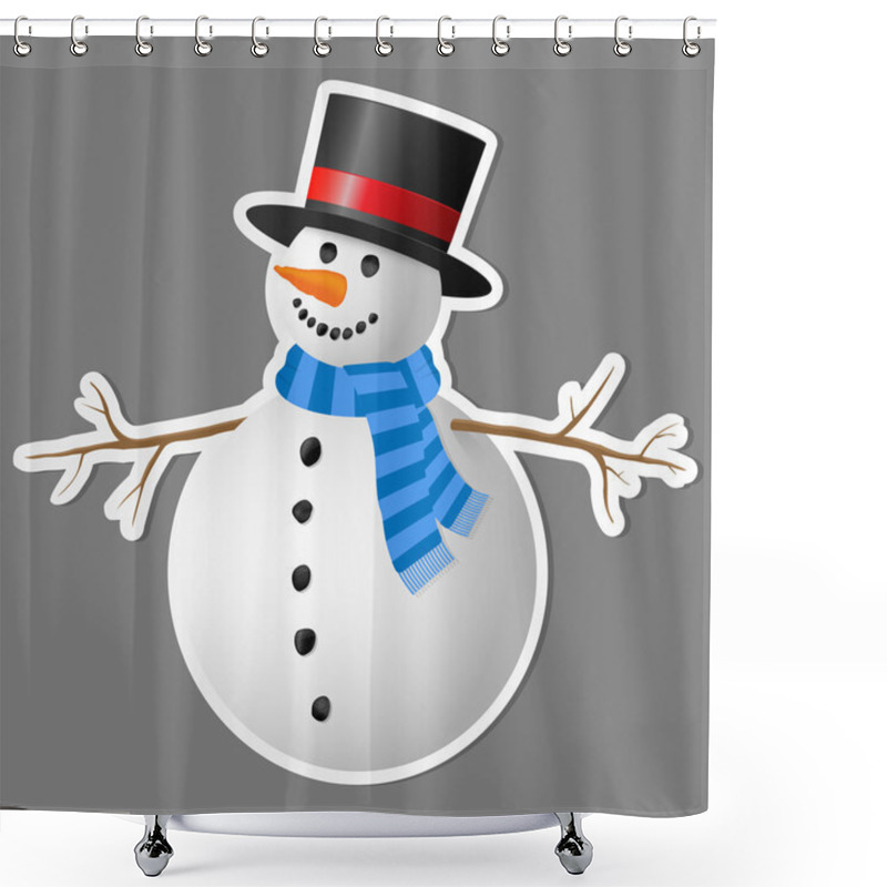 Personality  Snowman Shower Curtains