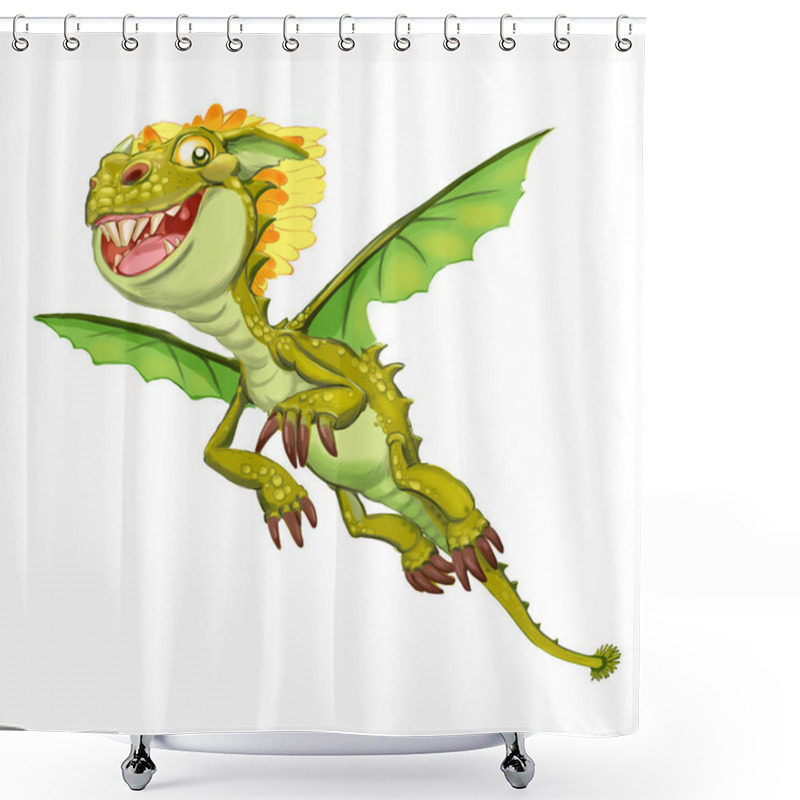 Personality  Dragon Of The Lord Of Plants And Flowers Shower Curtains