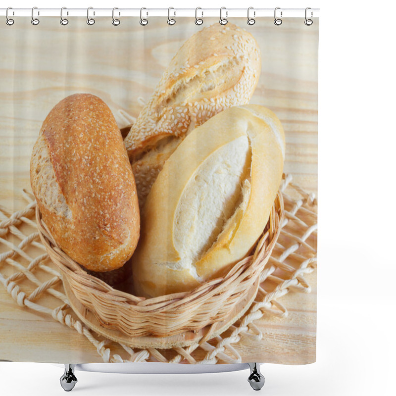 Personality  Brazilian French Bread Mini Baguette, Integral, With Sesame In W Shower Curtains