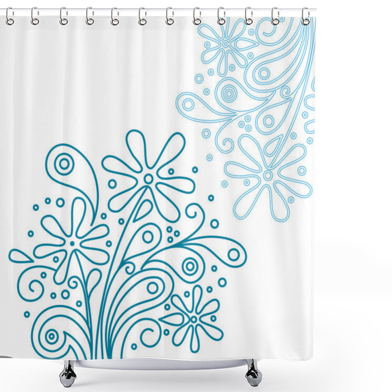 Personality  Modern Floral Background Shower Curtains