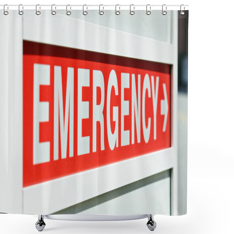 Personality  Emergency Sign Shower Curtains