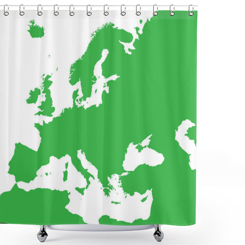 Personality  Europe Silhouette Shower Curtains