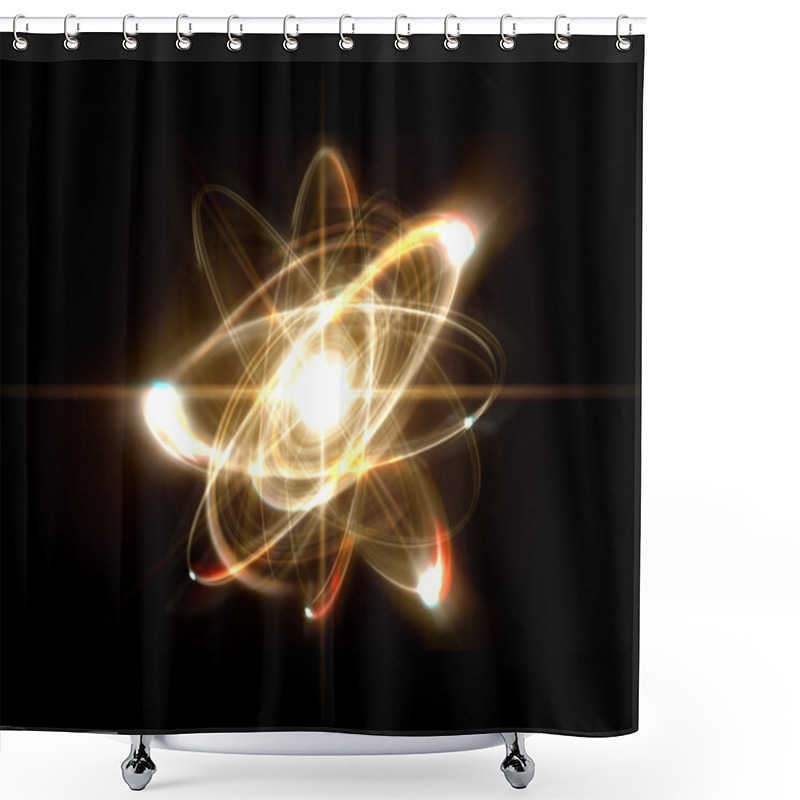 Personality  Atom Particle Shower Curtains