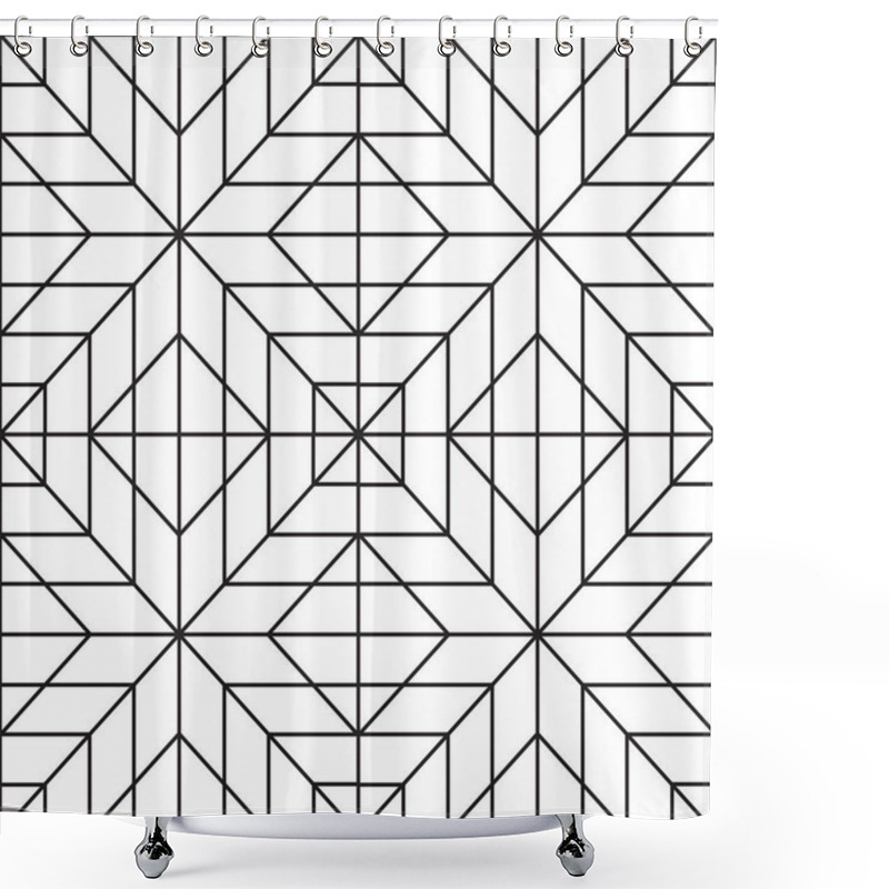 Personality  Abstract Geometric Seamless Pattern Shower Curtains