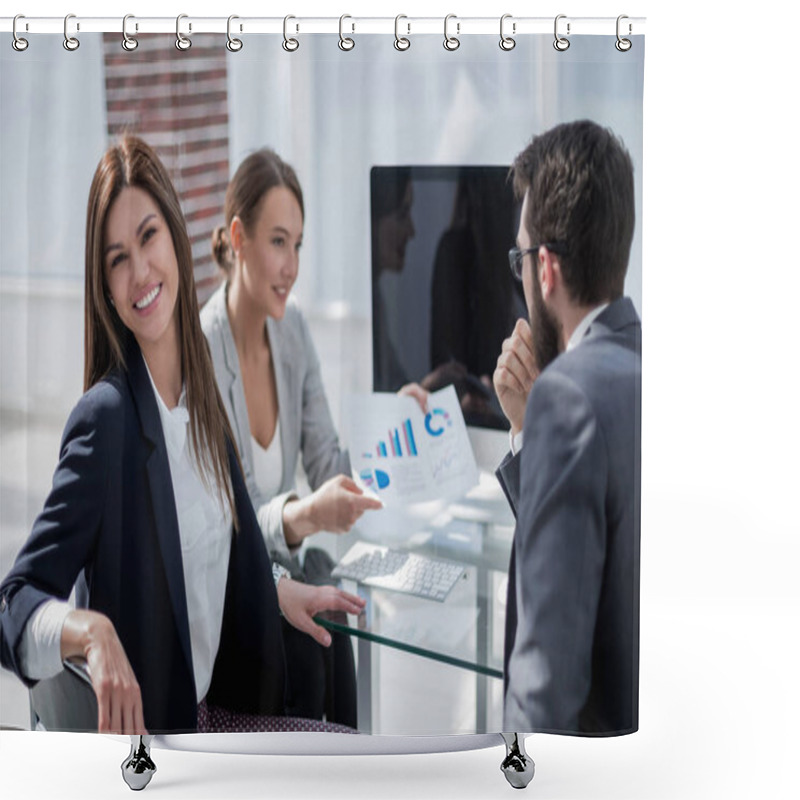 Personality  Successful Business Woman In The Workplace Shower Curtains