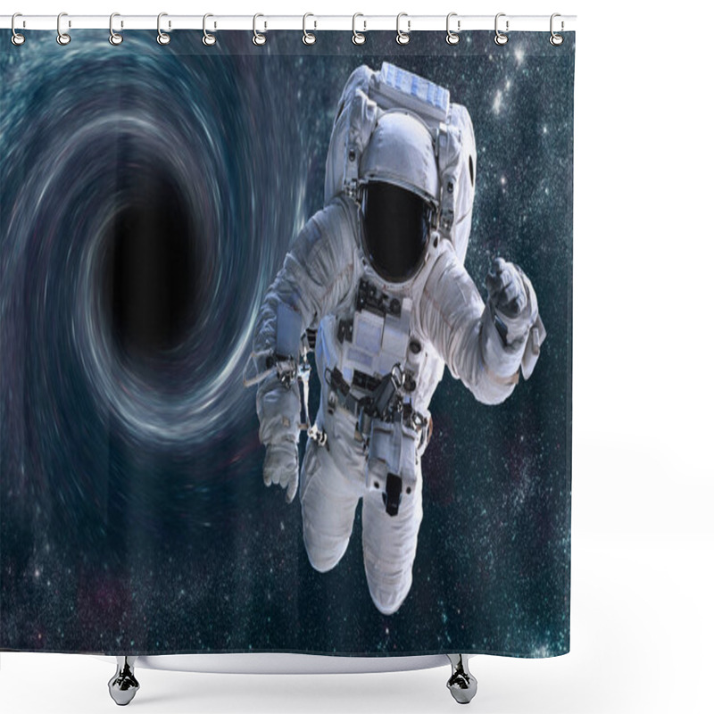 Personality  Astronaut In A Front Of Black Hole Somewhere In Space Shower Curtains