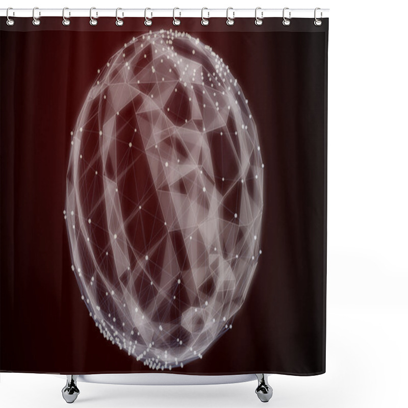 Personality  Glowing Sphere On Black Background Shower Curtains