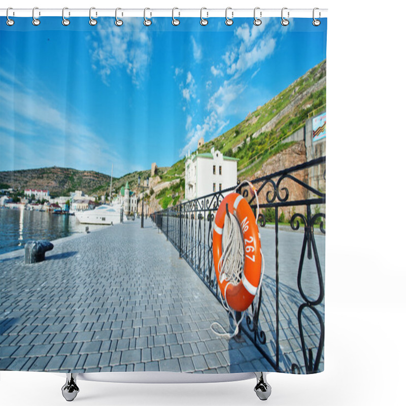 Personality  Old Port In Crimea Shower Curtains