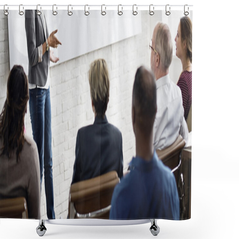 Personality  Business People At Meeting Shower Curtains