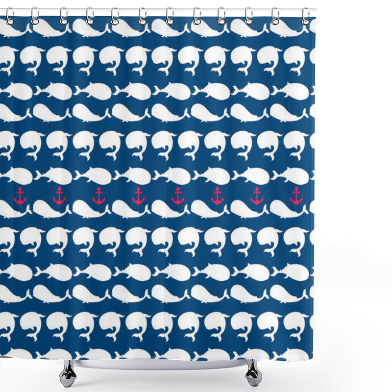 Personality  Whales 3 Shower Curtains