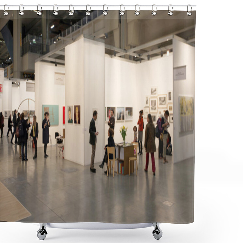 Personality  MiArt - International Exhibition Of Modern And Contemporary Art, Milano Shower Curtains