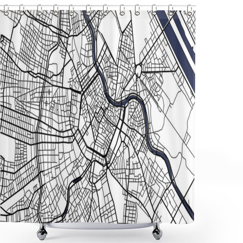 Personality  City Map Of Vienna, Austria Shower Curtains