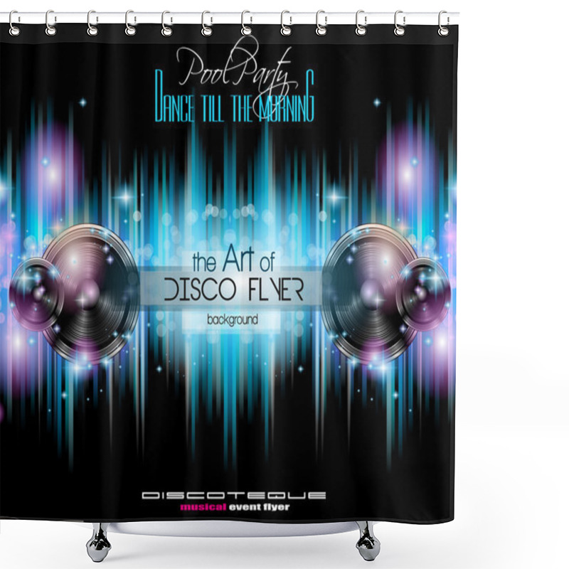 Personality  Club Disco Flyer Set Shower Curtains