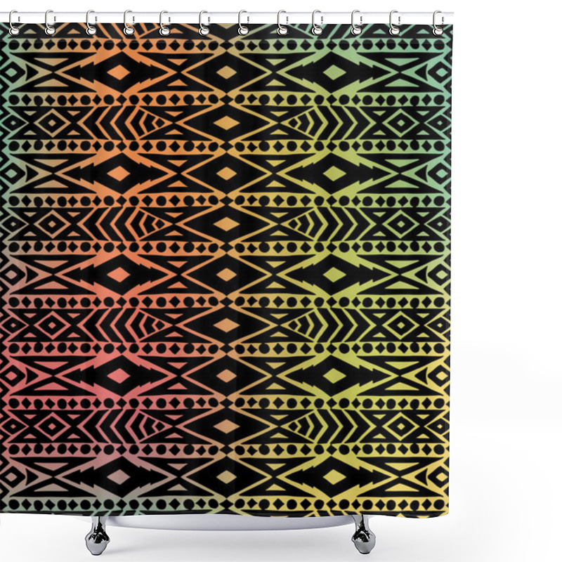 Personality  Aztec Tribal Pattern Shower Curtains