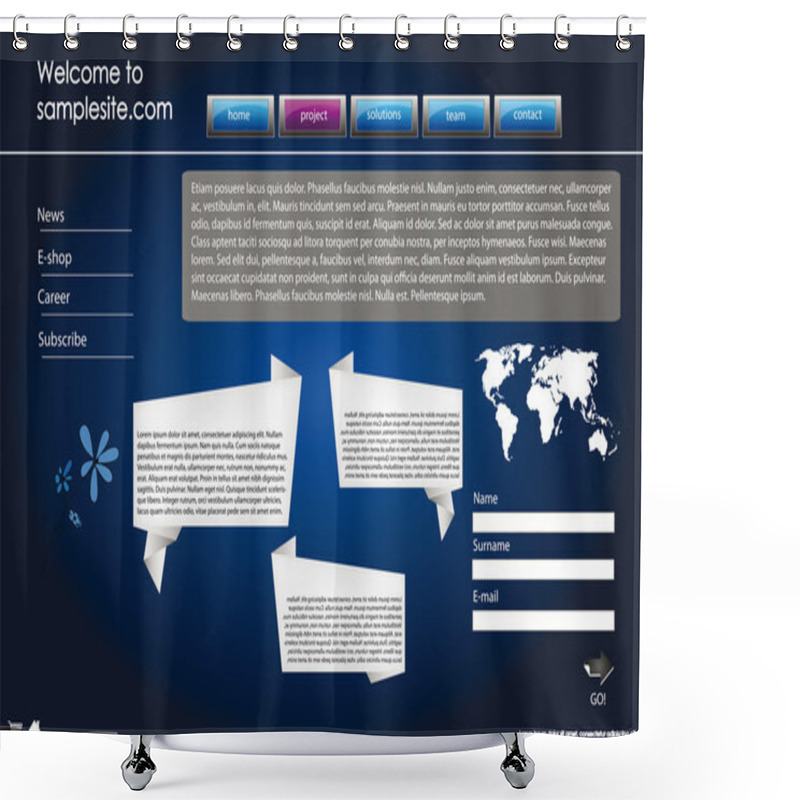 Personality  Web Site Design Template 41 Shower Curtains