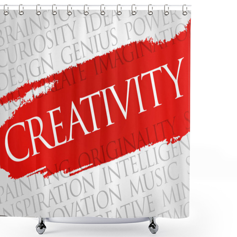 Personality  Creativity Word Cloud Collage Shower Curtains