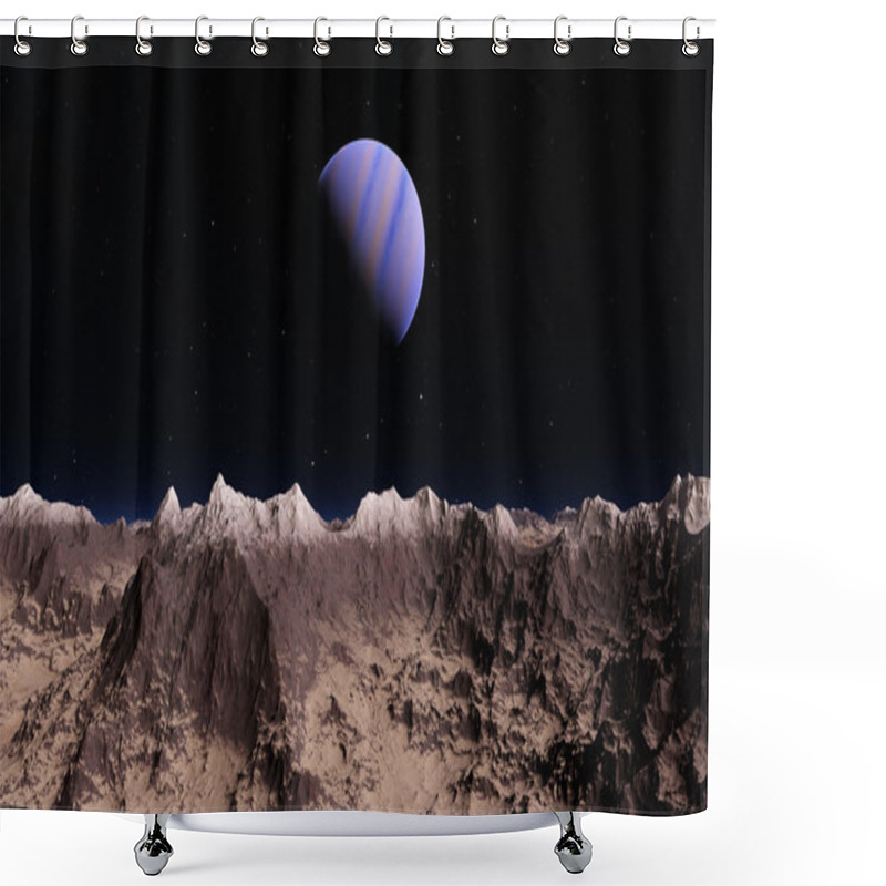 Personality  Mars Scientific Illustration Shower Curtains