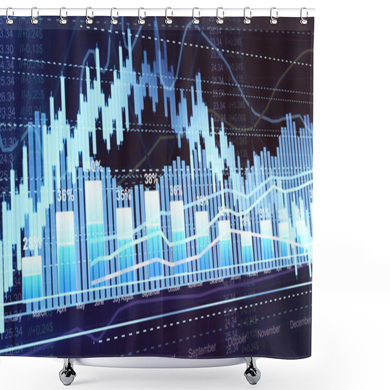 Personality  Business Statistics And Analytics, Glowing Sheet Beznes Statisti Shower Curtains