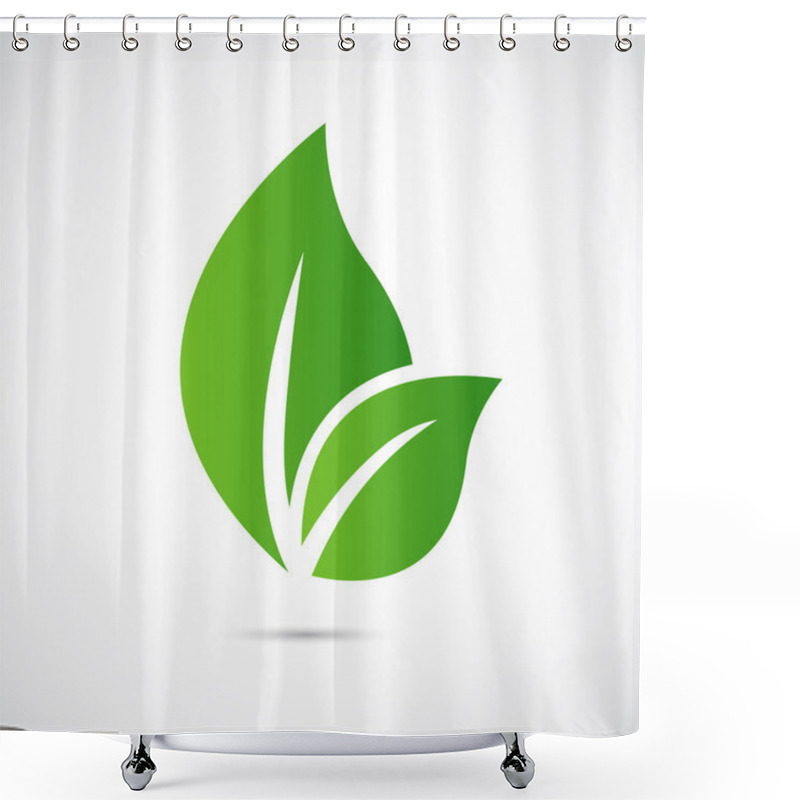 Personality  Abstract Leafs Care Logo Icon Shower Curtains