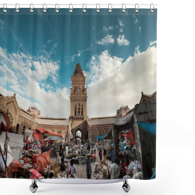 Personality  Beautiful Architecture Of Empress Market Karachi, Pakistan Shower Curtains