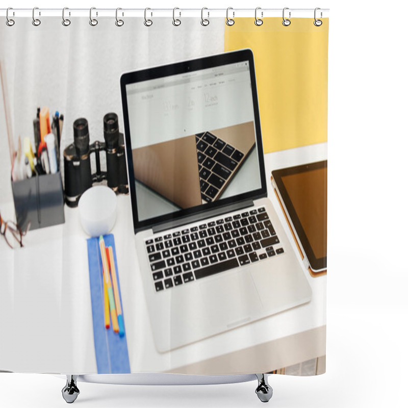 Personality  Apple Launches Apple Watch, MacBook Retina And Medical Research  Shower Curtains