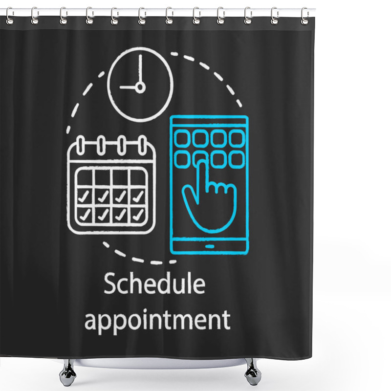 Personality  Schedule Appointment Chalk Icon Shower Curtains