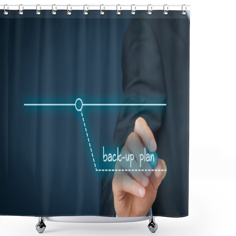 Personality  Risk Manager Drawing Line Shower Curtains