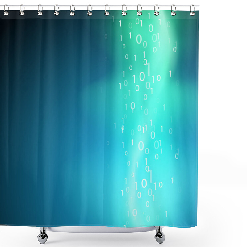 Personality  Stream Of Binary Code Shower Curtains