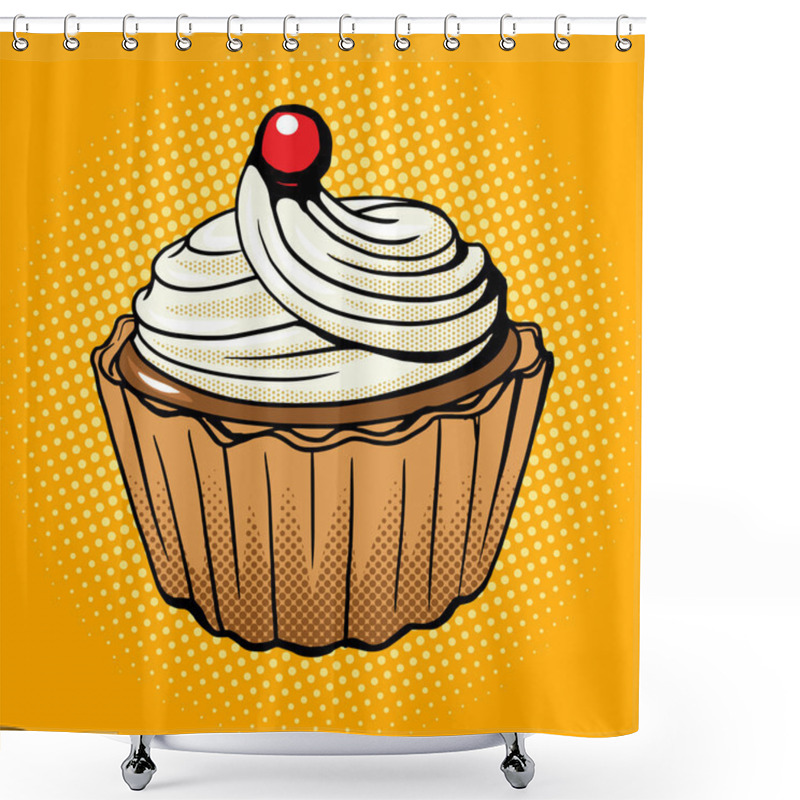 Personality  Cake Pop Art Style Vector Shower Curtains