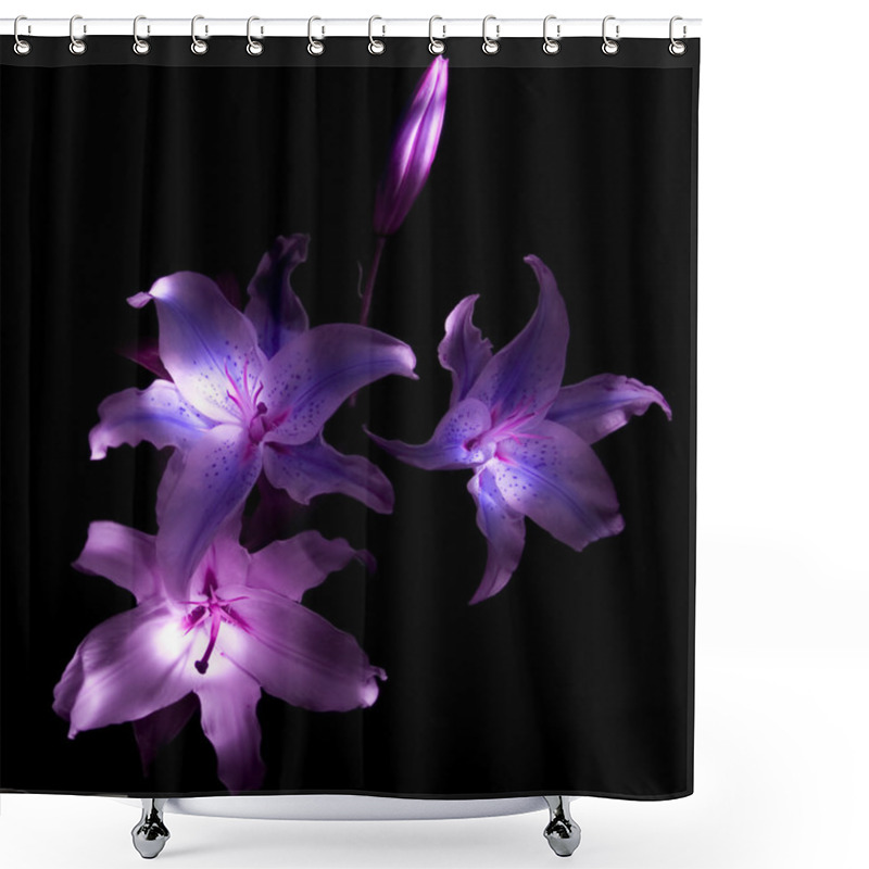 Personality  Flowers Of Light Shower Curtains