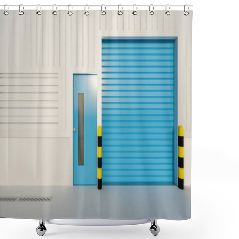 Personality  Factory And Shutter Door Shower Curtains