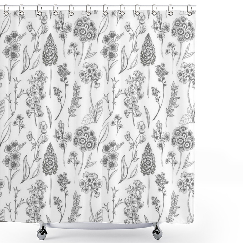 Personality  Vector Floral Pattern Shower Curtains