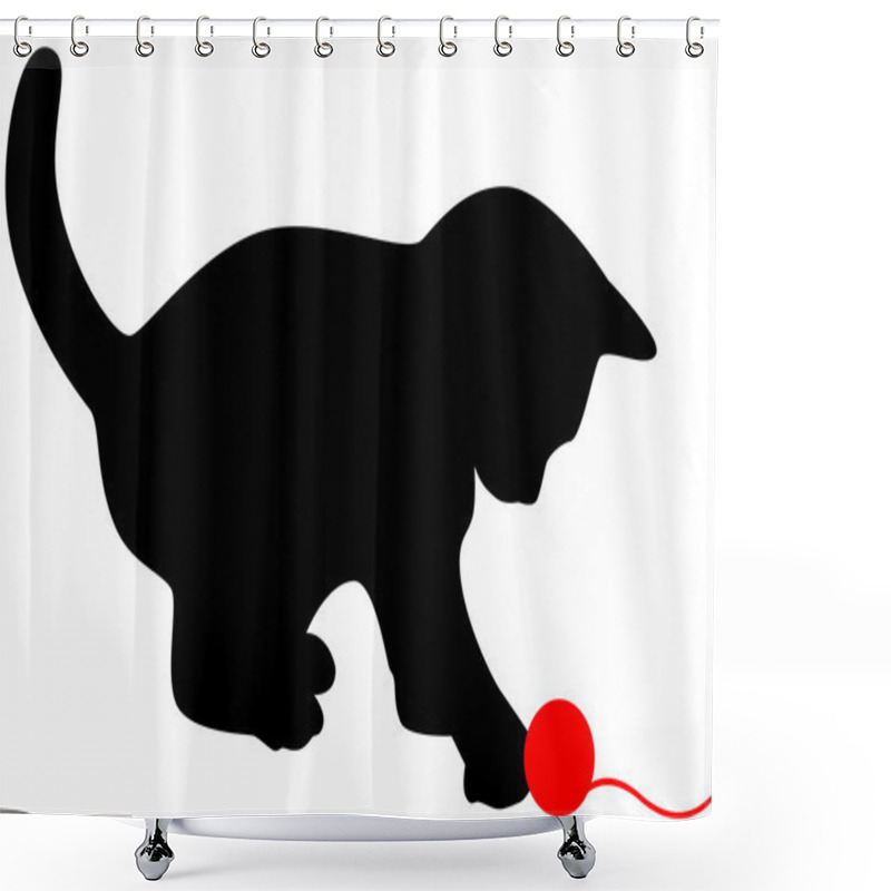 Personality  Cat Silhouette Shower Curtains