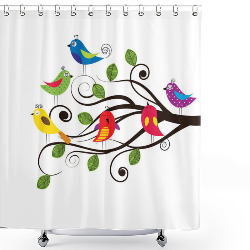 Personality  Funny Birds Shower Curtains