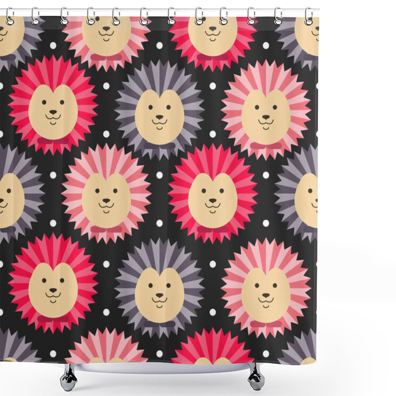 Personality  Hedgehog Seamless Pattern Shower Curtains