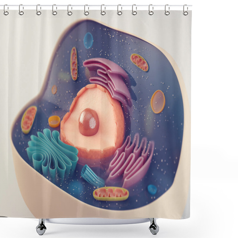 Personality  Anatomical Structure Of Animal Cell Shower Curtains